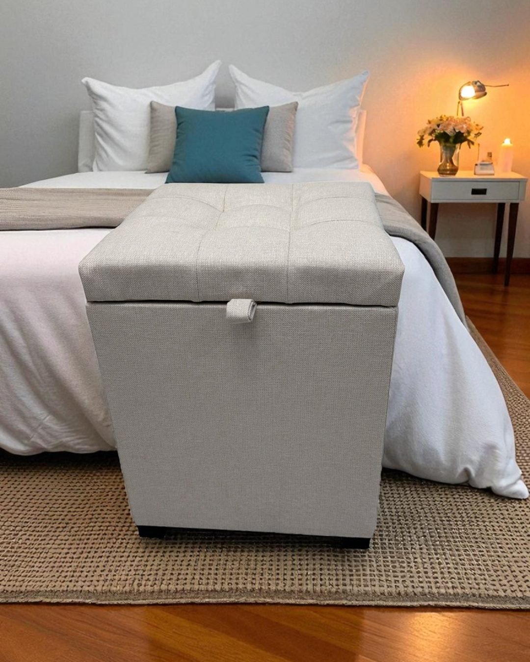 Puff Baú em Linho Premium Creme 1 (1)